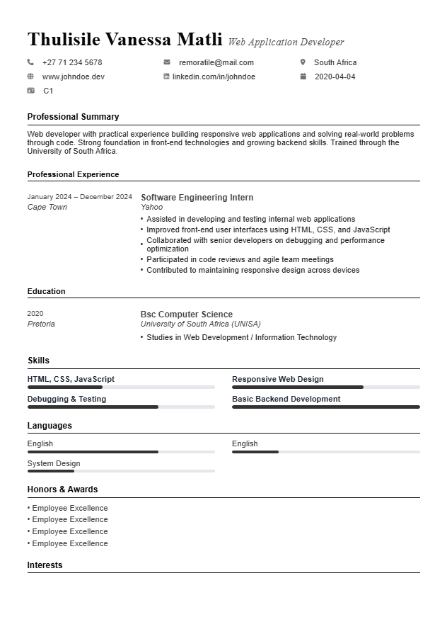 Pink Corporate Resume